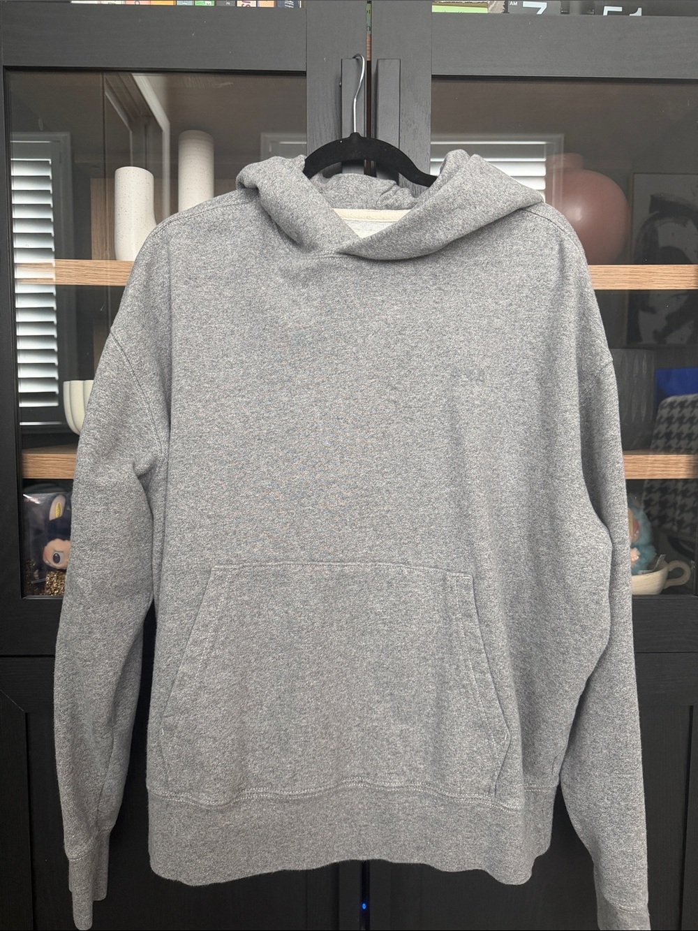 American Eagle Outfitters Gray Hooded Pullover Sweatshirt